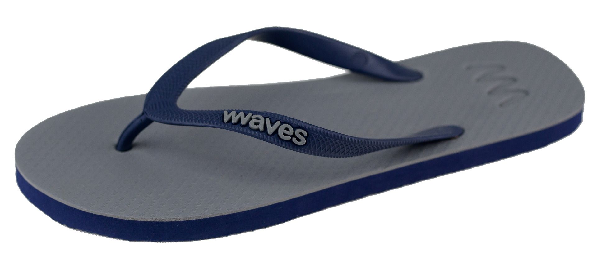 Gray Navy Flip Flops, Men's – Waves Flip Flops USA